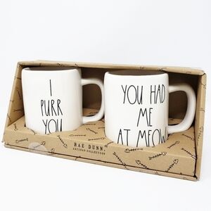 RAE DUNN Cat lover mug set